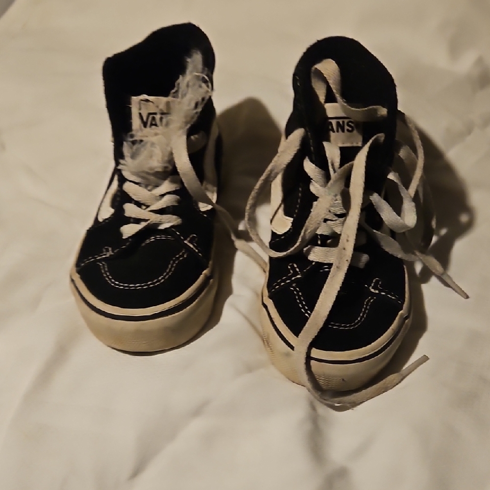Vans Kids Black and White Sneakers